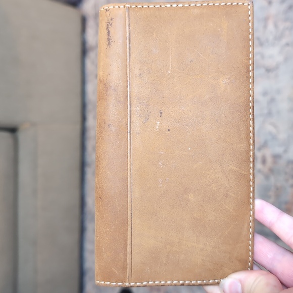 Nocona Genuine Leather Cross Wallet Billfold - Picture 7 of 10